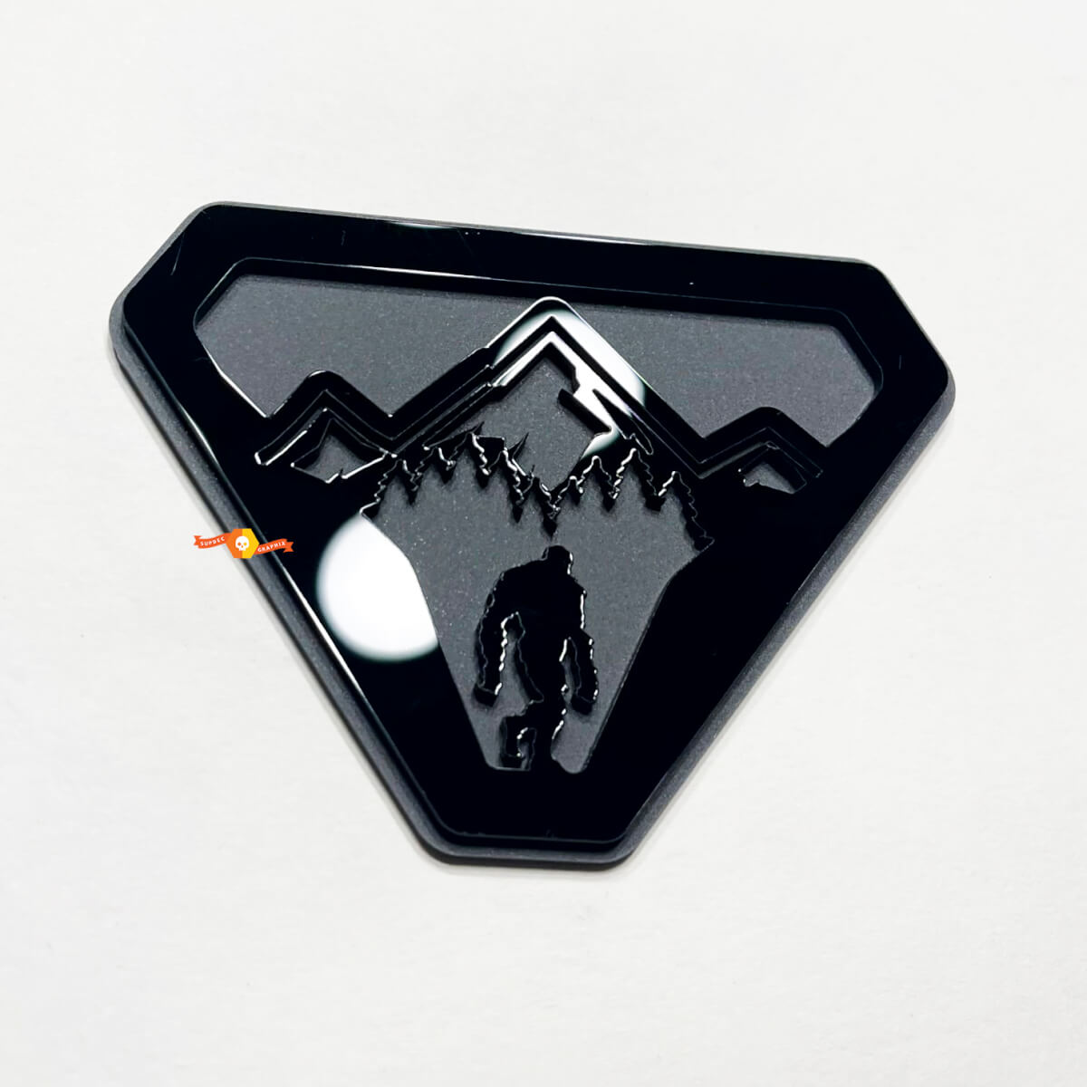 Berge Sasquatch Bigfoot Yeti Kotflügelabzeichen Heckklappenemblem 3D-Abzeichen 2
