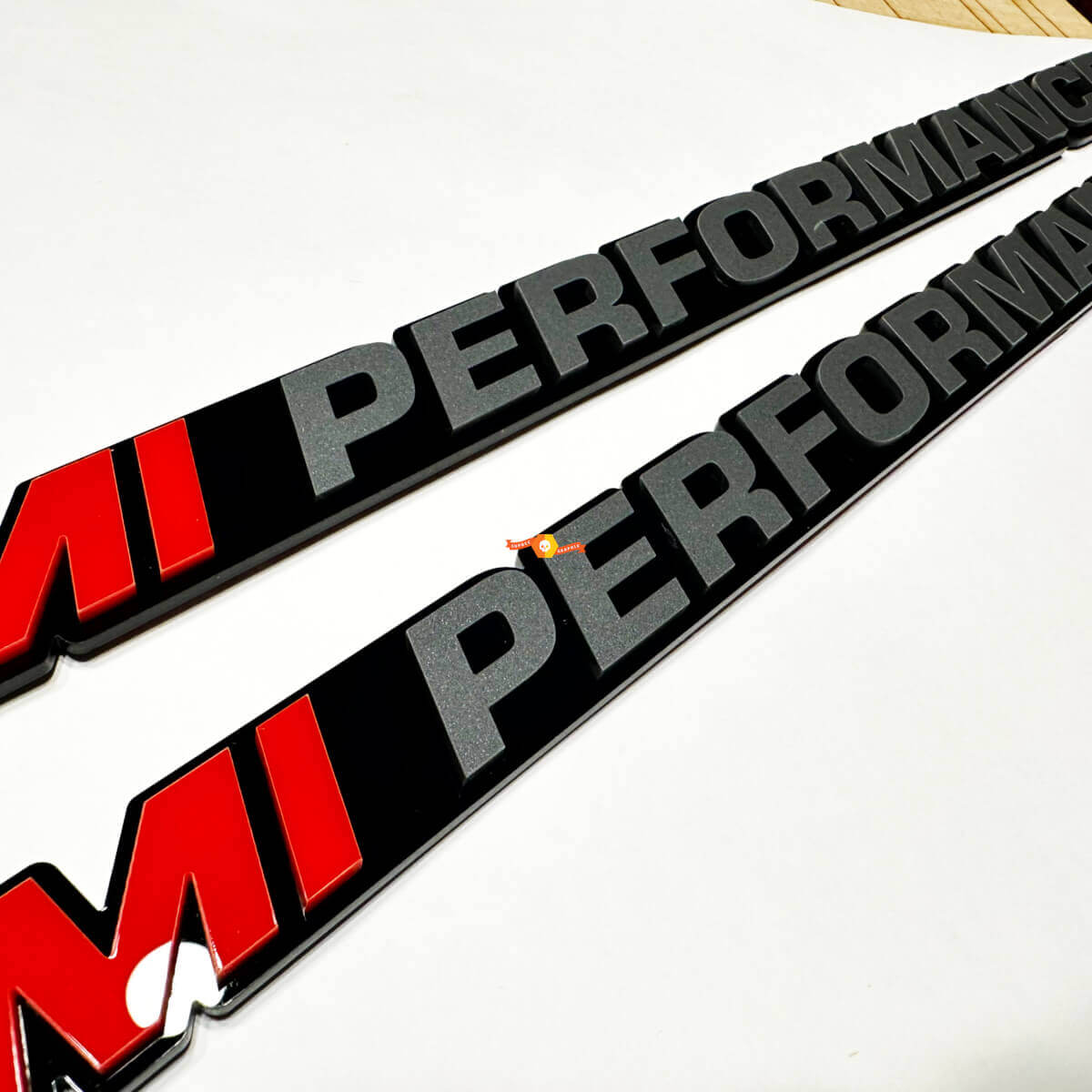 Individueller Text PERFORMANCE Motorhauben-Emblem 3D-Plakette für Dodge Ram 1500 Pickup 5.7L V8 Hemi