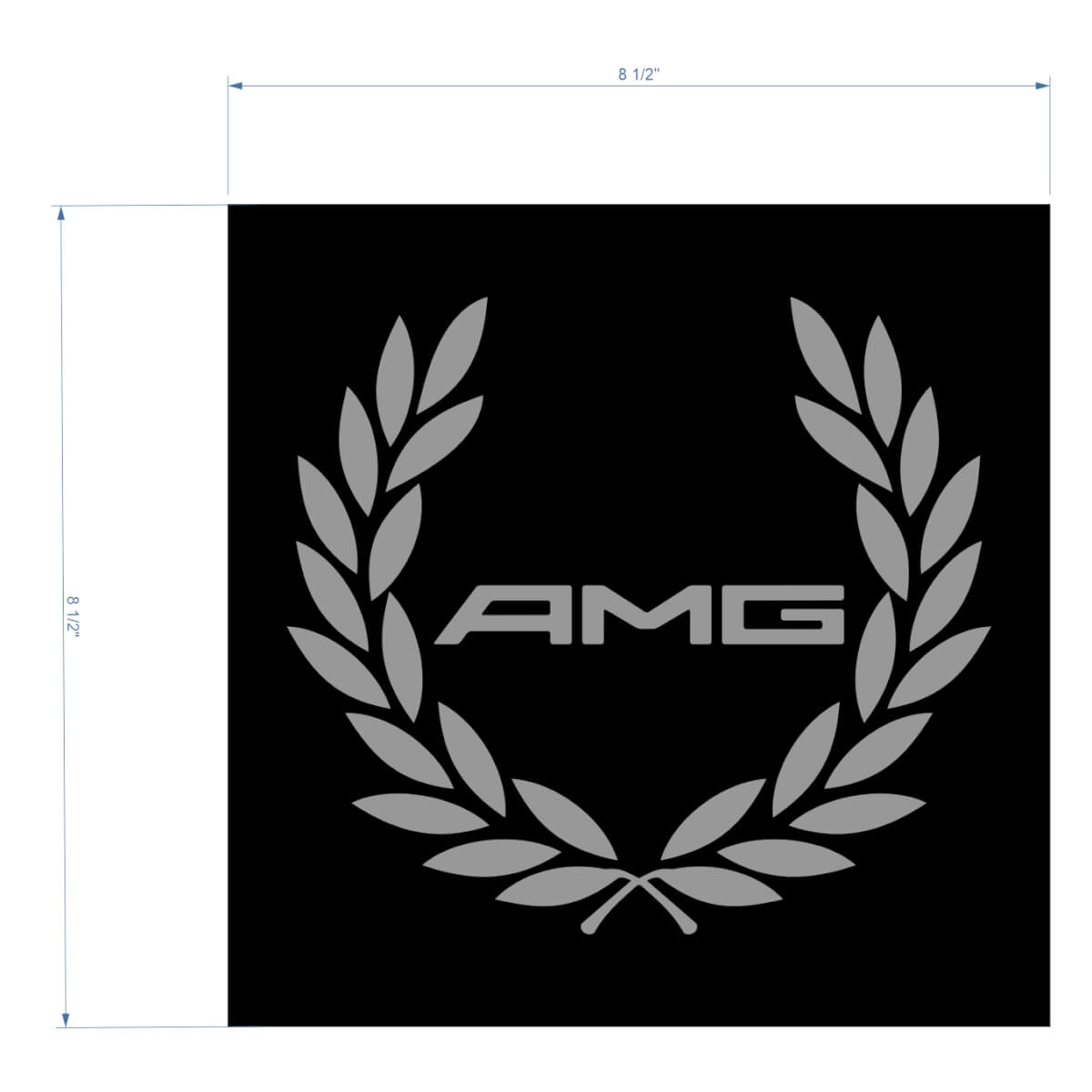 AMG Racing Kranz Aufkleber Logo zur Abdeckung des Distronic für Mercedes Benz 4matic S63 C63S
