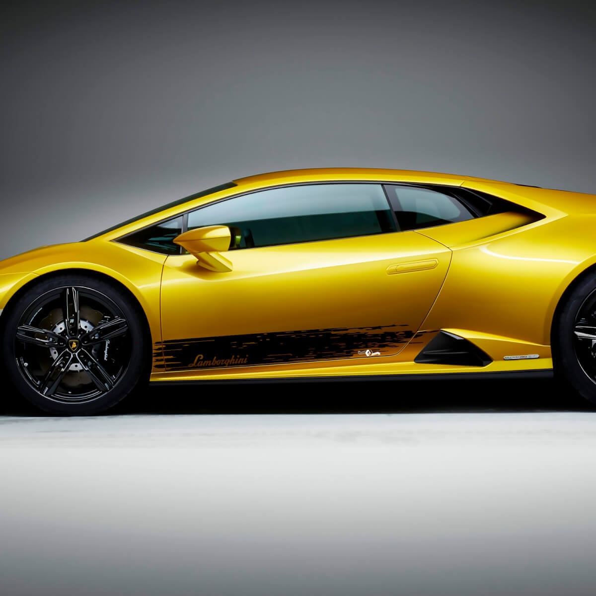 Abgenutztes Seitenstreifen-Vinylaufkleber-Set für Lamborghini Huracan Evo