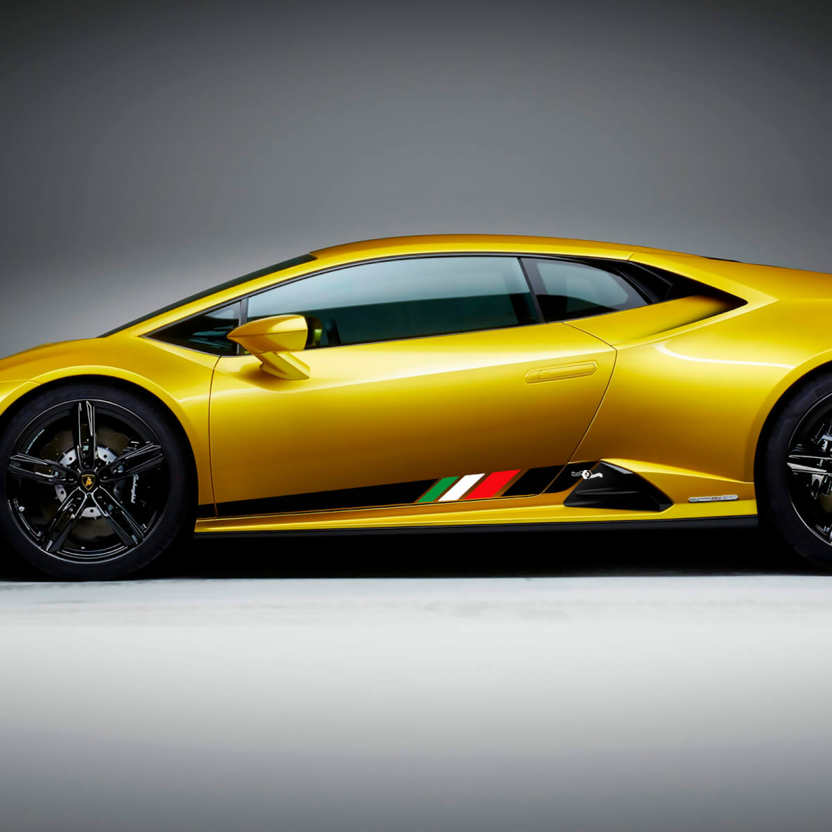 Seiten Italien Flagge Streifen Grafiken Racing Vinyl Aufkleber Grafiken für Lamborghini Huracan Evo
