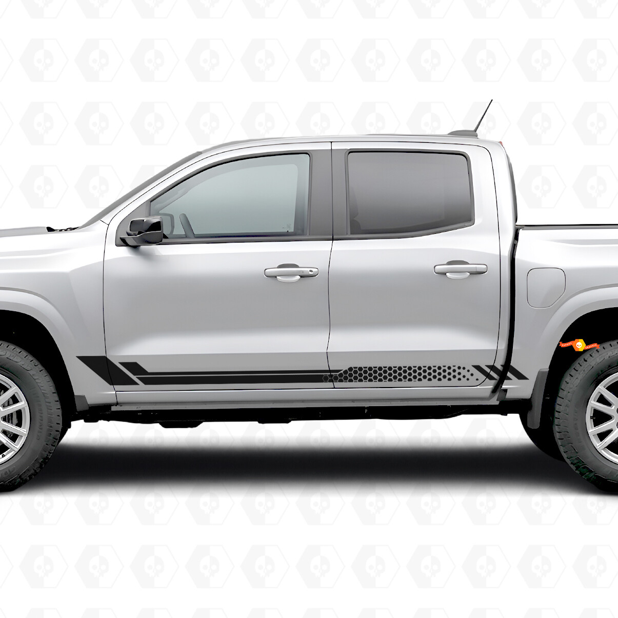 Waben-Tür- und Schwellen-Vinylstreifen für Chevrolet Colorado 3. Generation 2023-2026