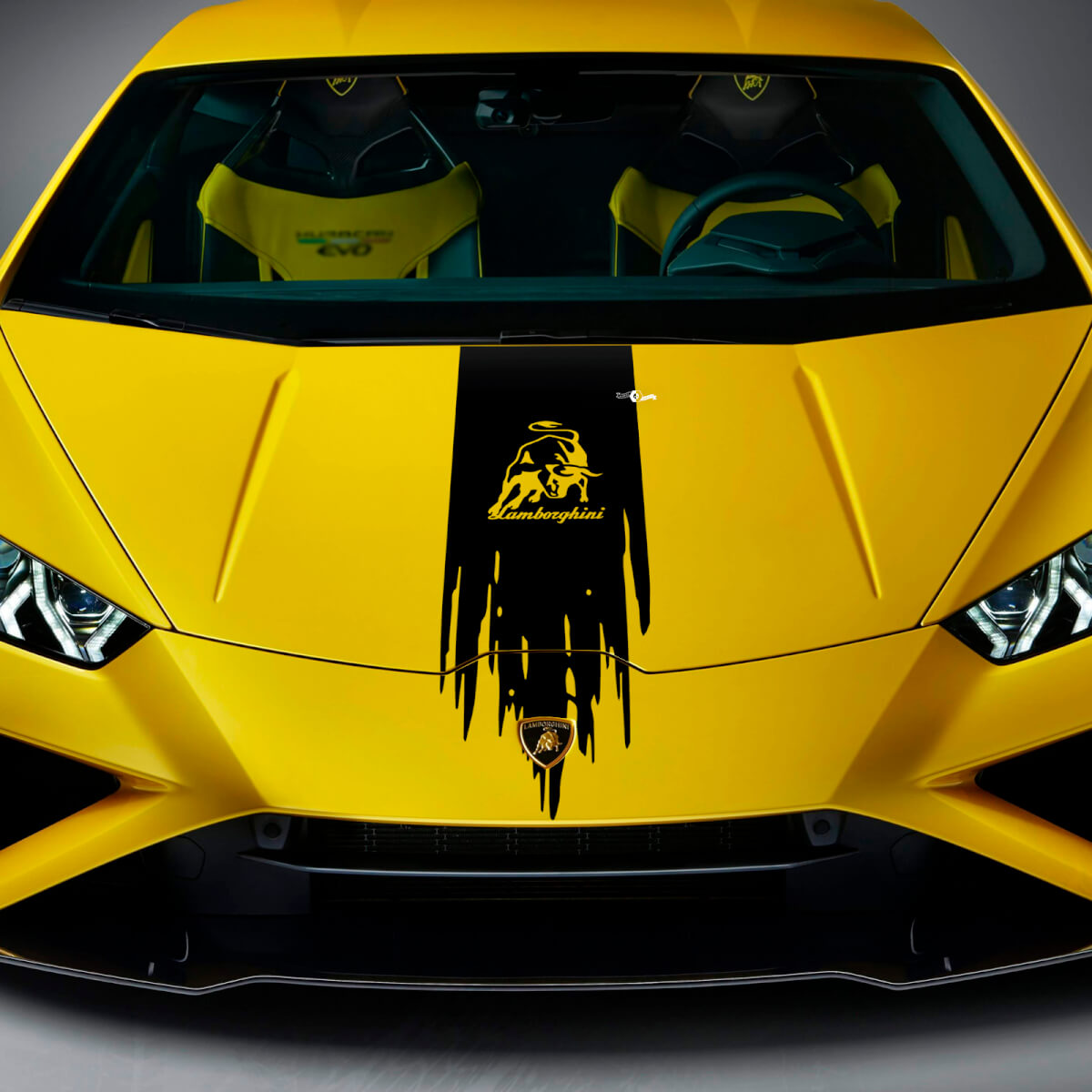Motorhaube Bull Distressed Stripe Racing Vinyl Aufkleber Grafiken für Lamborghini Huracan Evo