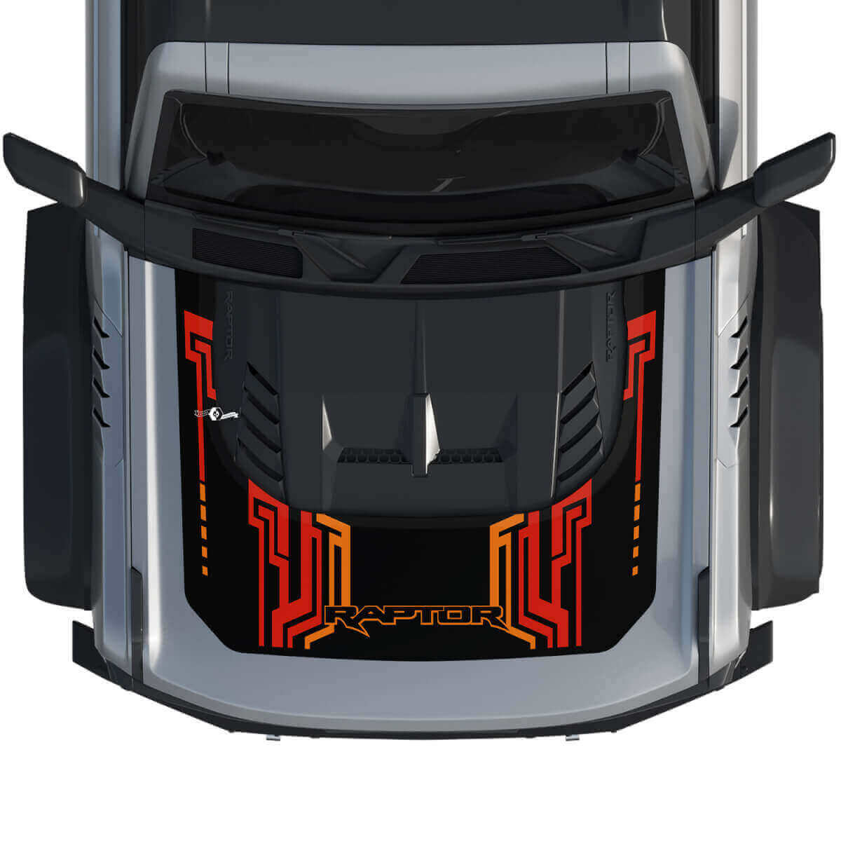 Haubenfolien Grafik Decal Aufkleber 4 für Musclecar horse power truck