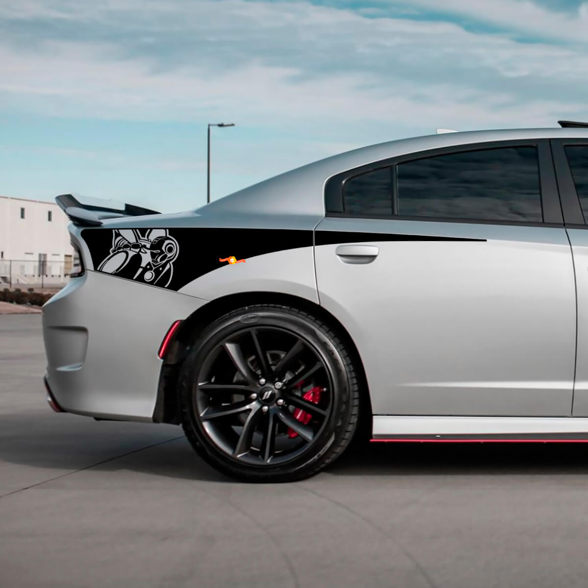 Eisen Scat Pack Heckviertel-Seitenstreifen Vinyl-Aufkleber für Dodge Charger
