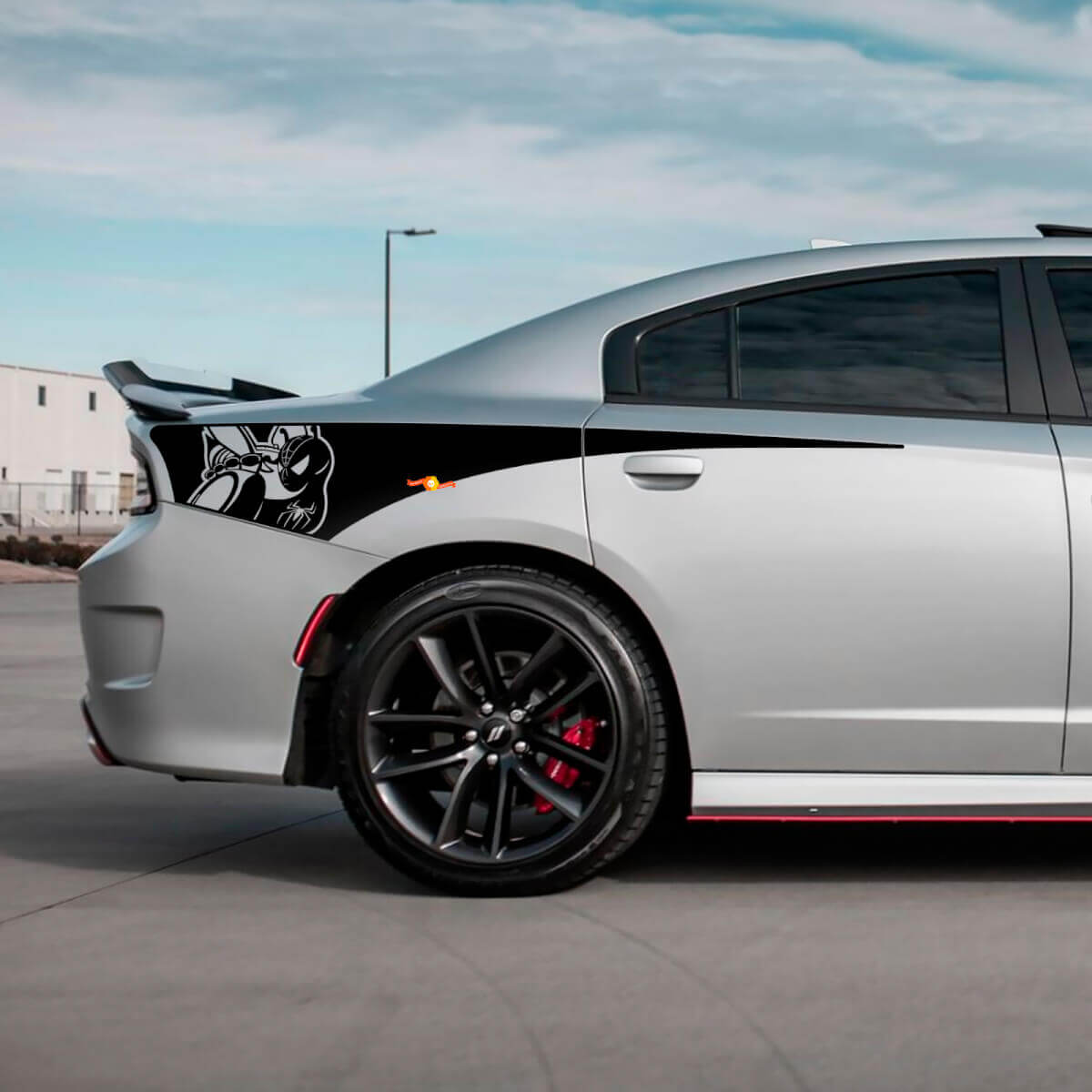 Eisen Scat Pack Heckviertel-Seitenstreifen Vinylaufkleber für Dodge Charger
