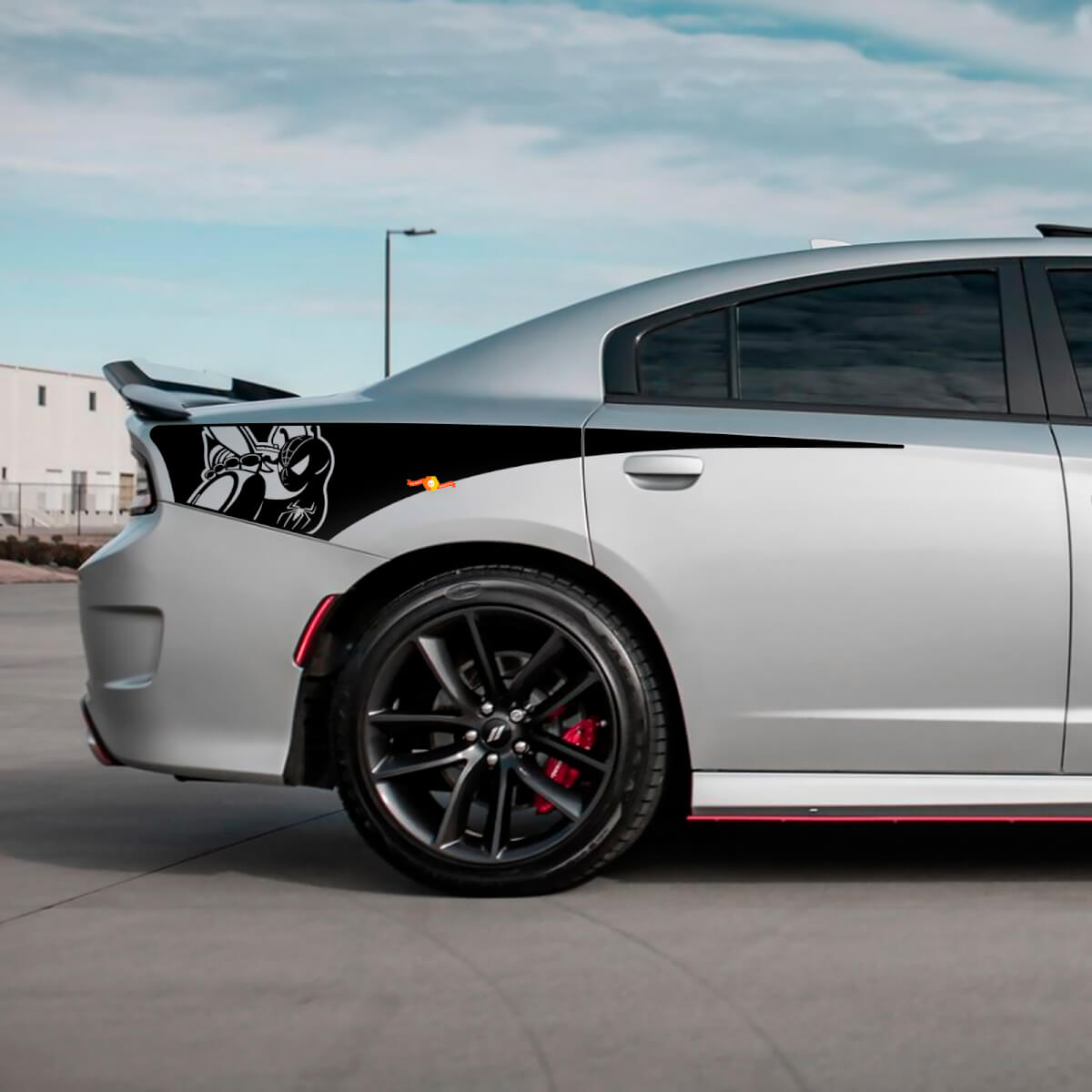 Eisen Scat Pack Heckviertel-Seitenstreifen Vinylaufkleber für Dodge Charger