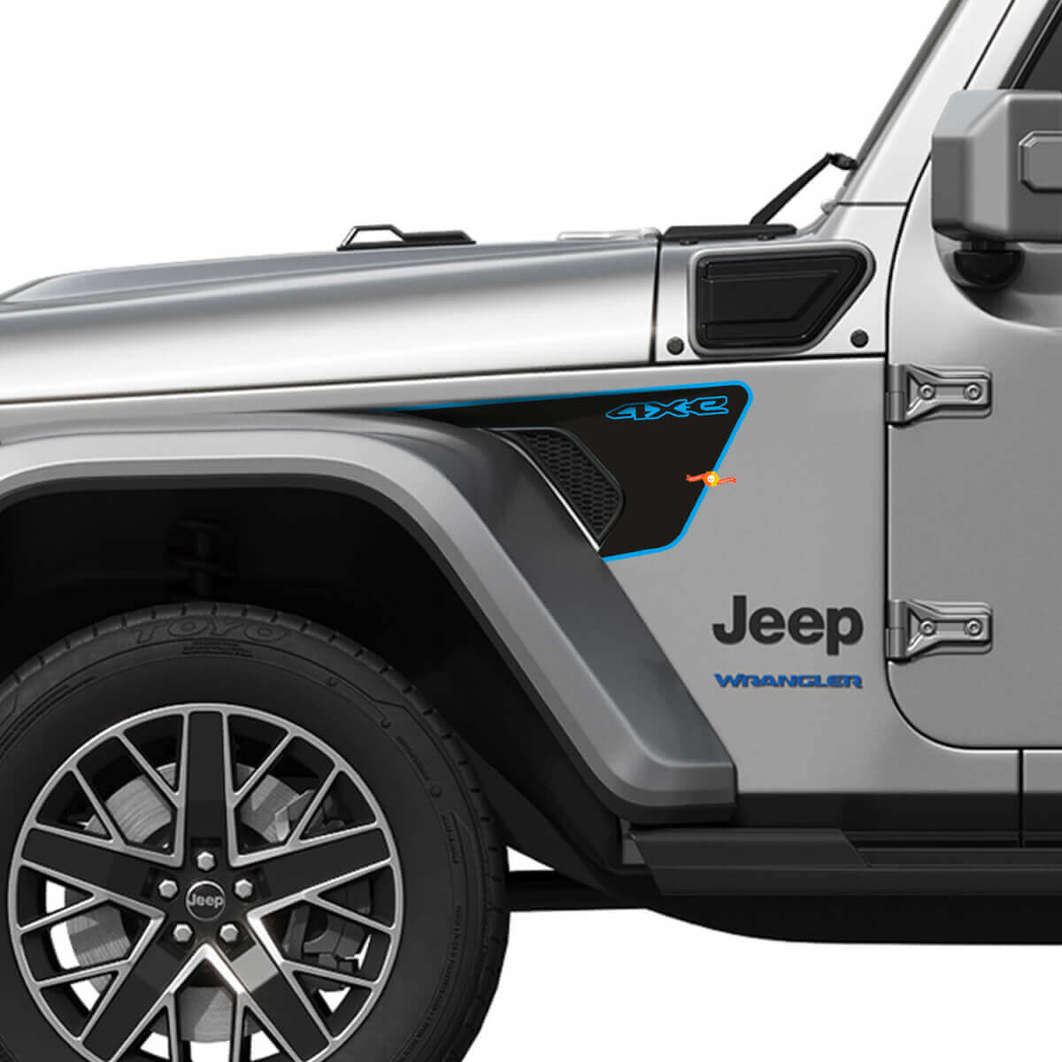 4xe Kotflügel-Luftauslass-Vinylabziehbild für Jeep Wrangler JL JLU Gladiator
