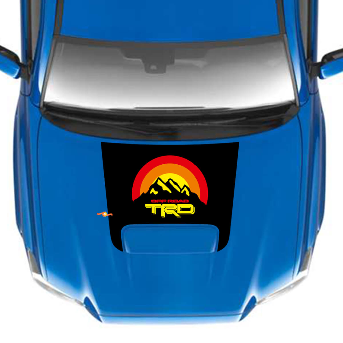 TRD Mountains Vintage Retro Heritage Streifen Wrap Hood Aufkleber für Toyota Tacoma
