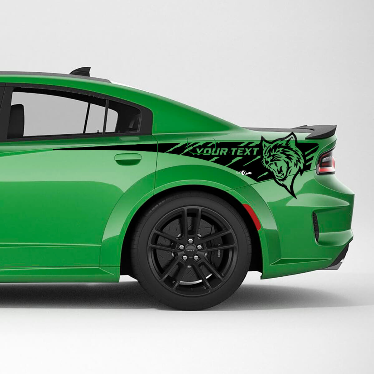 Hellcat Benutzerdefinierte Heckkotflügel Seitenstreifen Vinylaufkleber Kit für Dodge Charger