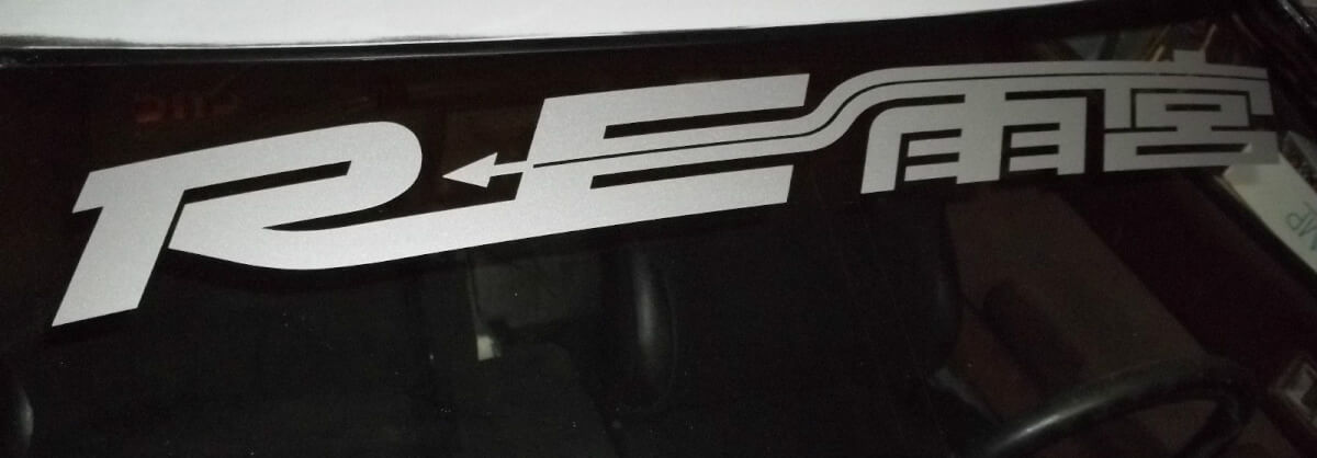 RE Amemiya Stil JDM Windschutzscheiben-Banner Vinylaufkleber für Mazda RX-7 RX-8
