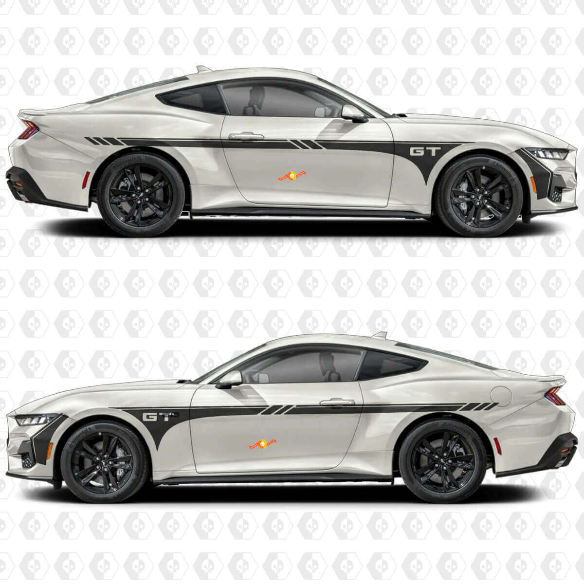 GT Seiten Racing-Streifen Vinyl Aufkleber Sticker Grafik für Musclecar Musclecarmodel GT
