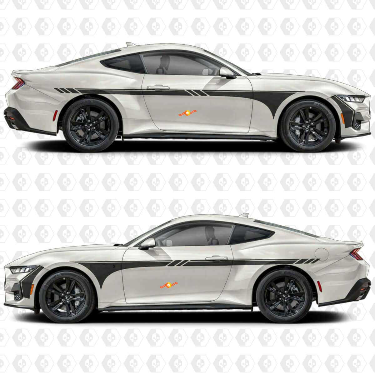Racing Seitenstreifen Vinyl-Aufkleber Kit für Musclecar Mustang GT