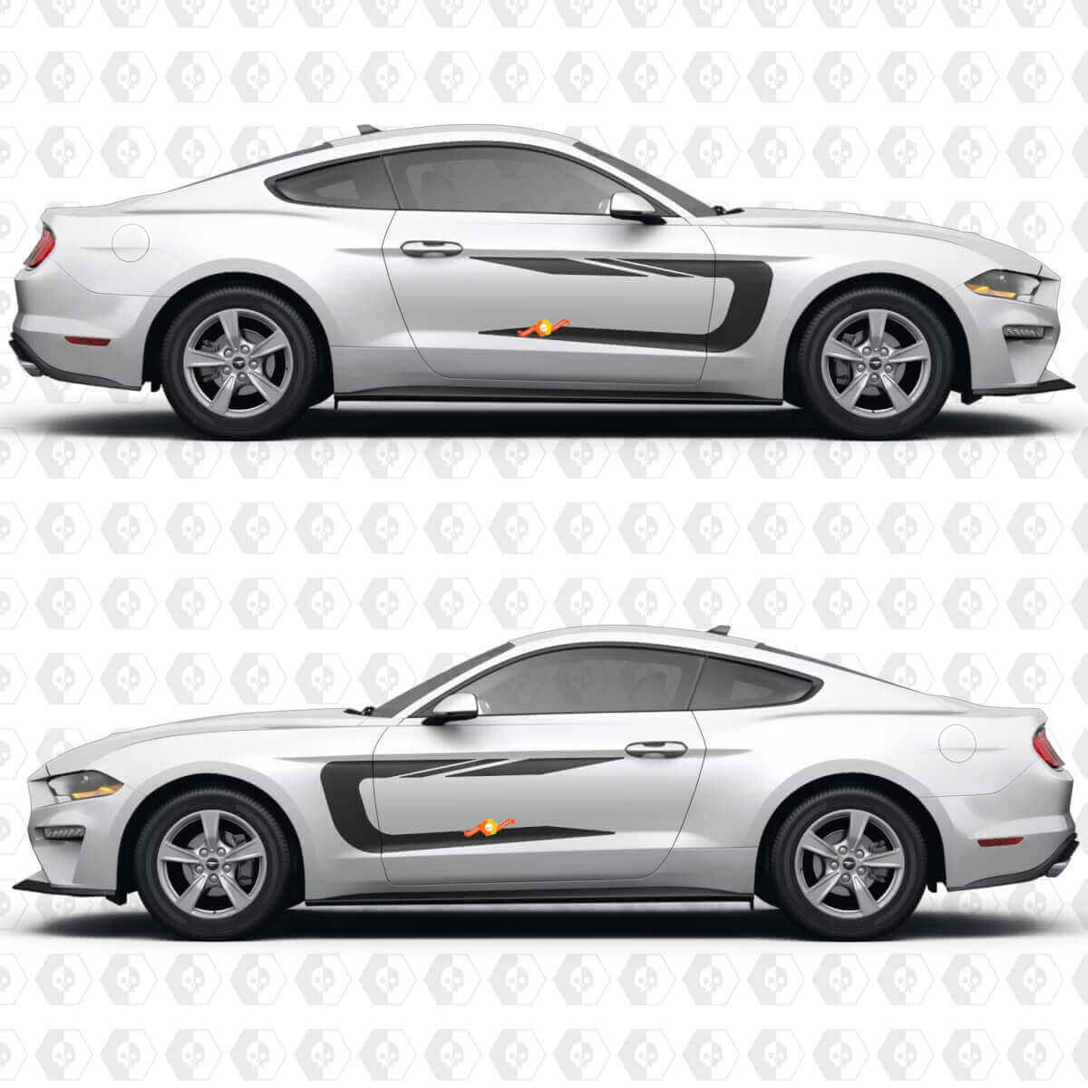 Racing Style Türstreifen Vinylaufkleber für Musclecar Mustang