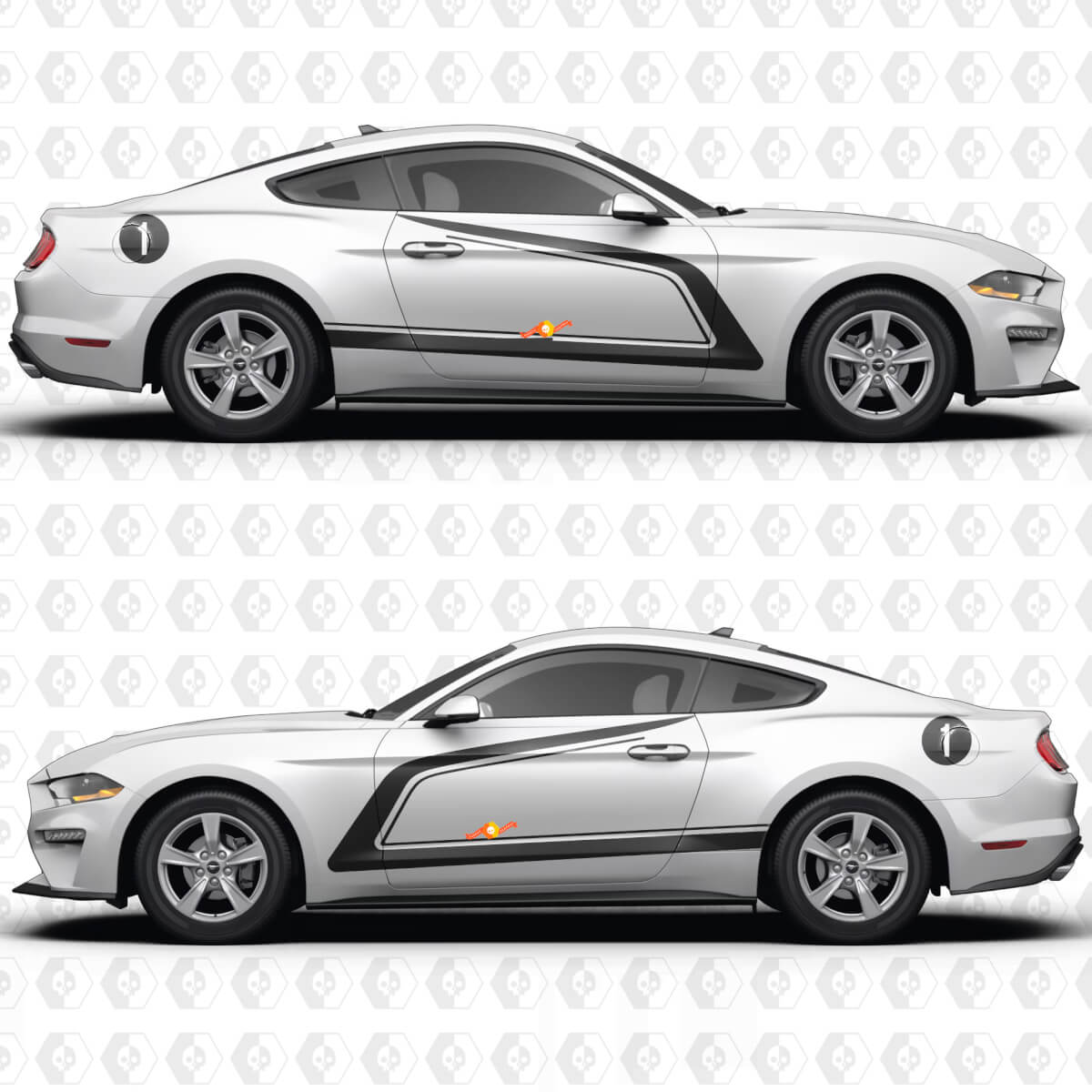 Seitenstreifen Racing Decals Aufkleber für Ford Mustang
