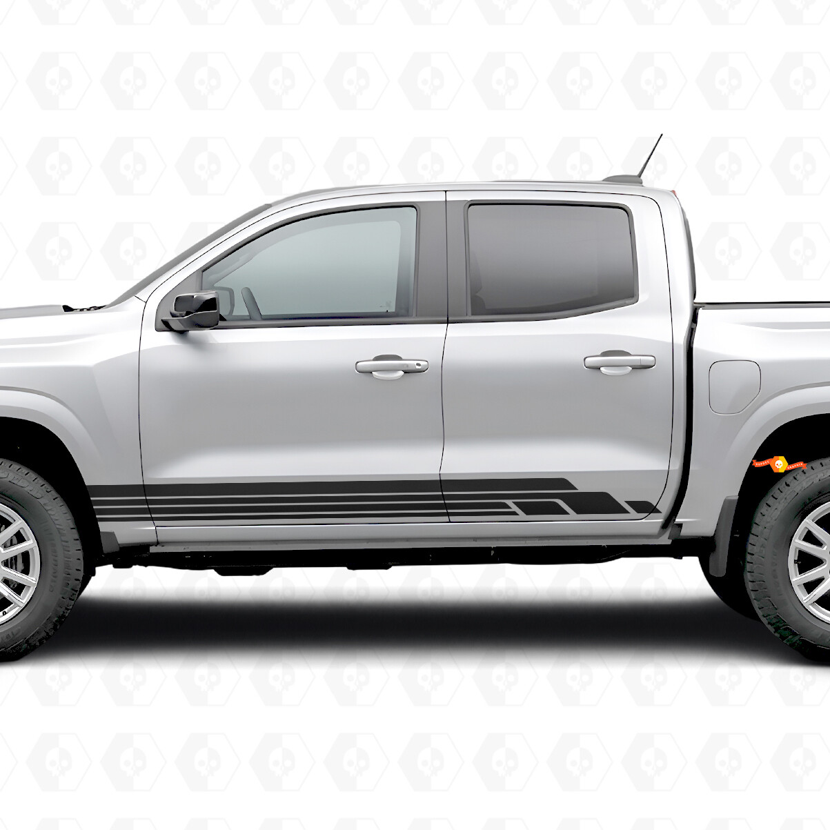 Mehrlagige Lightning-Tür- & Schwellerstreifen aus Vinyl für Chevrolet Colorado 3. Gen 2023-2026