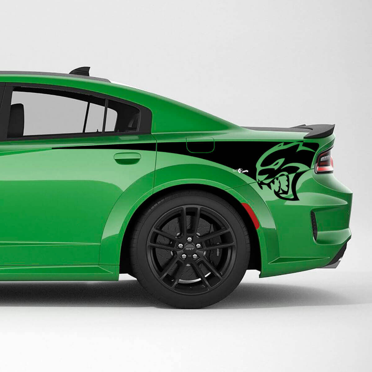 Hellcat Wildcat hinterer Kotflügel Seitenstreifen Vinyl-Aufkleber für Dodge Charger