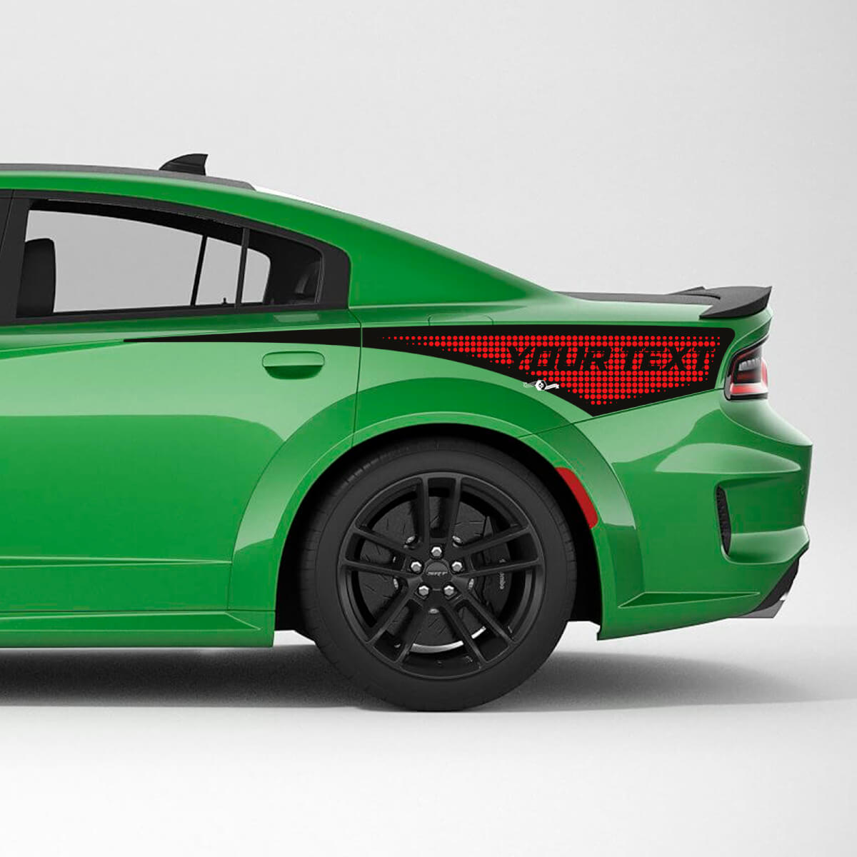 Benutzerdefinierter perforierter hinterer Seitenstreifen-Aufkleber-Kit für Dodge Charger