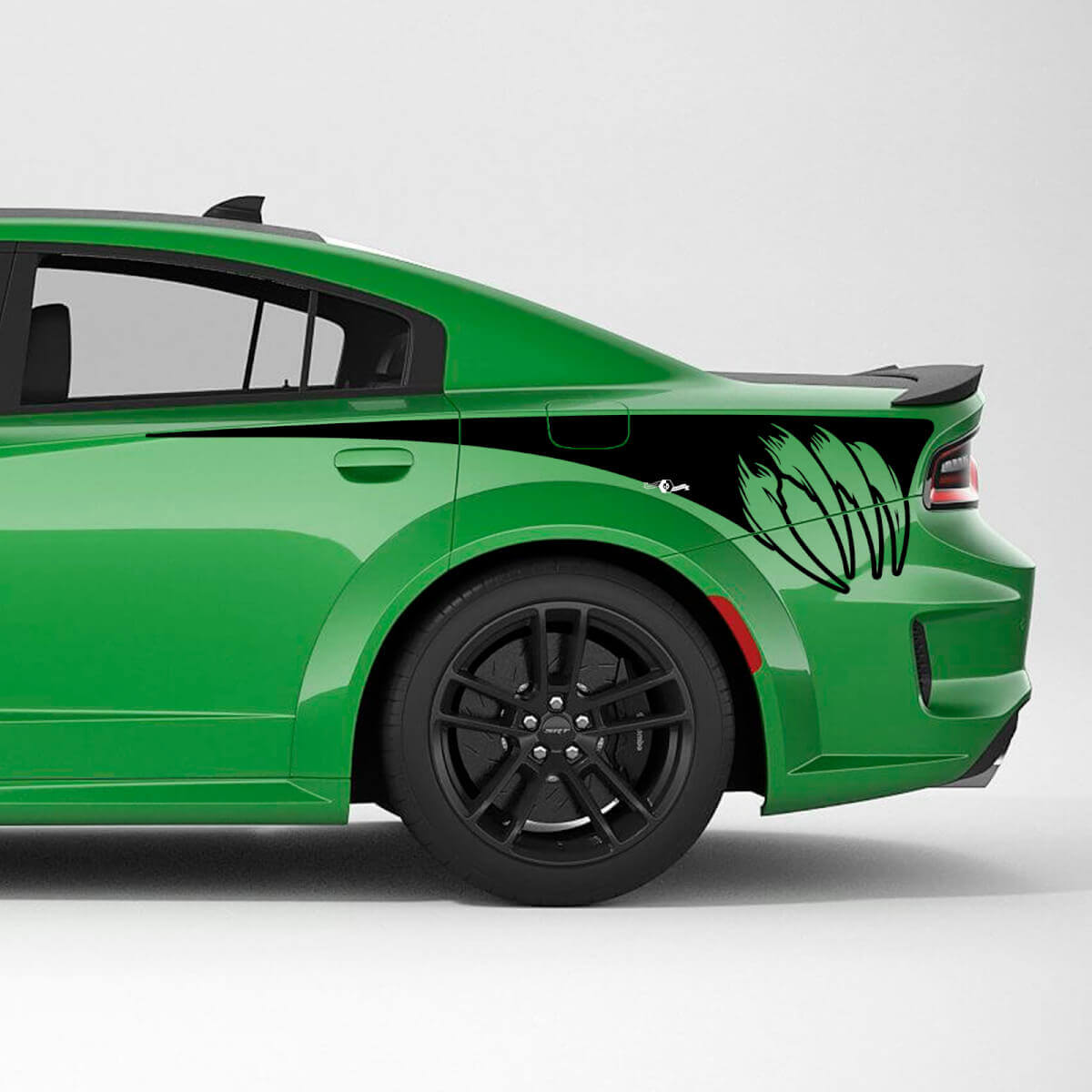Kratzkrallen Heckviertel Seitenstreifen Vinylaufkleber für Dodge Charger
