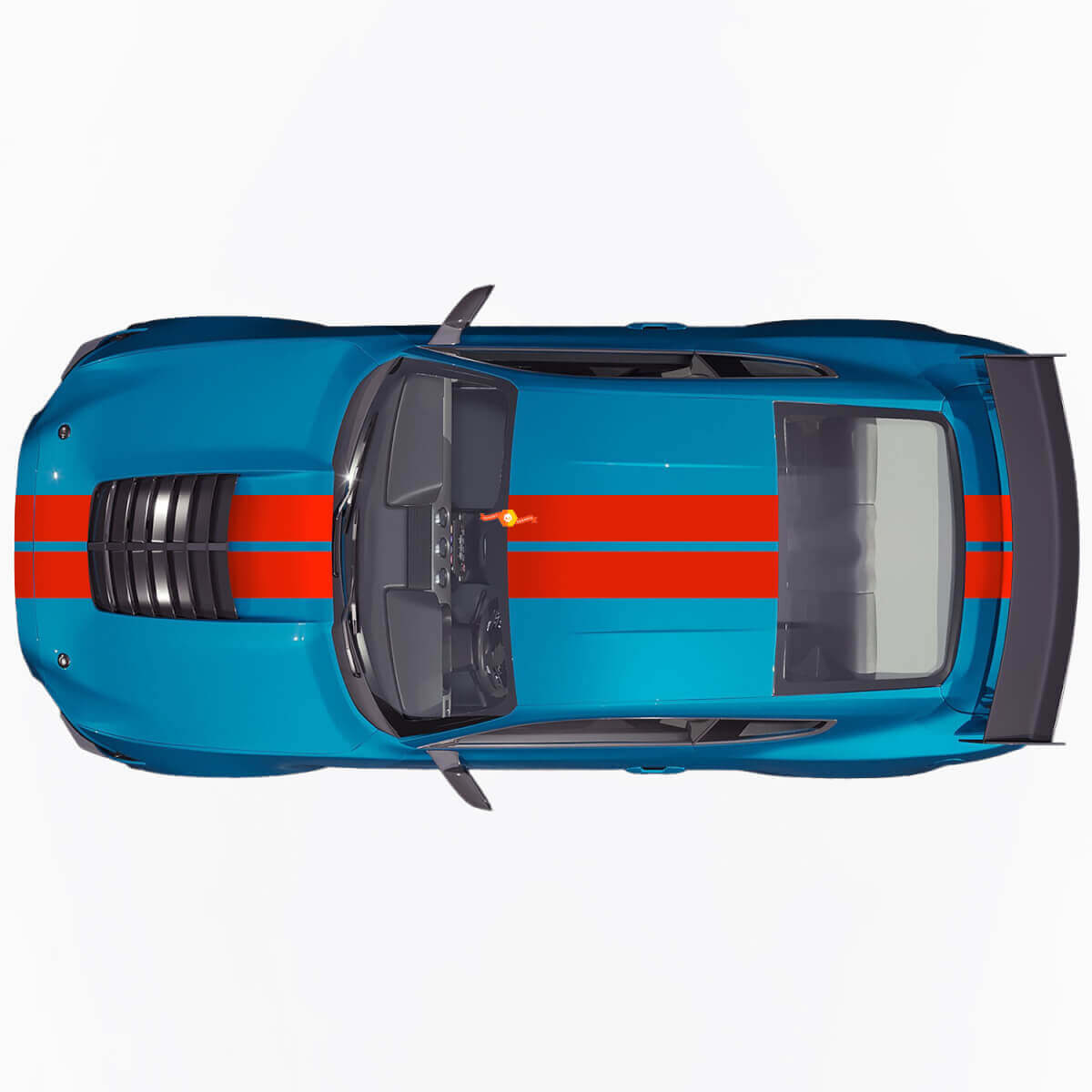 Duale Streifen Front Obere Hintere Vinyl-Aufkleber Set für Musclecar Musclecarmodel