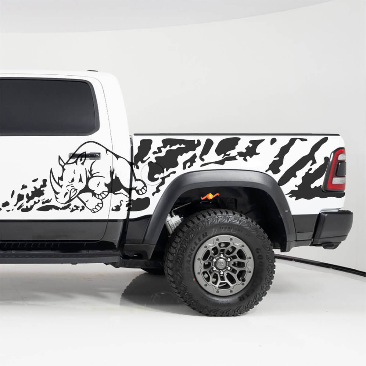 Rhino Splash Seitenbetten Vinyl-Aufkleber-Kit für Dodge RAM 1500 RHO