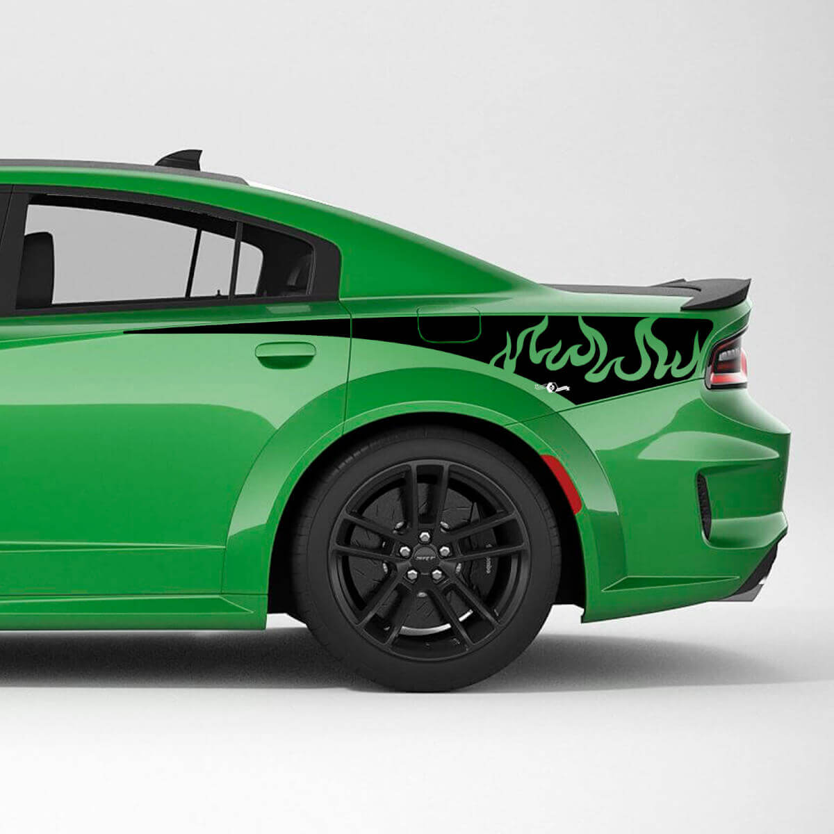 Flammen Tribal Heckseiten-Streifen Vinylaufkleber für Dodge Charger