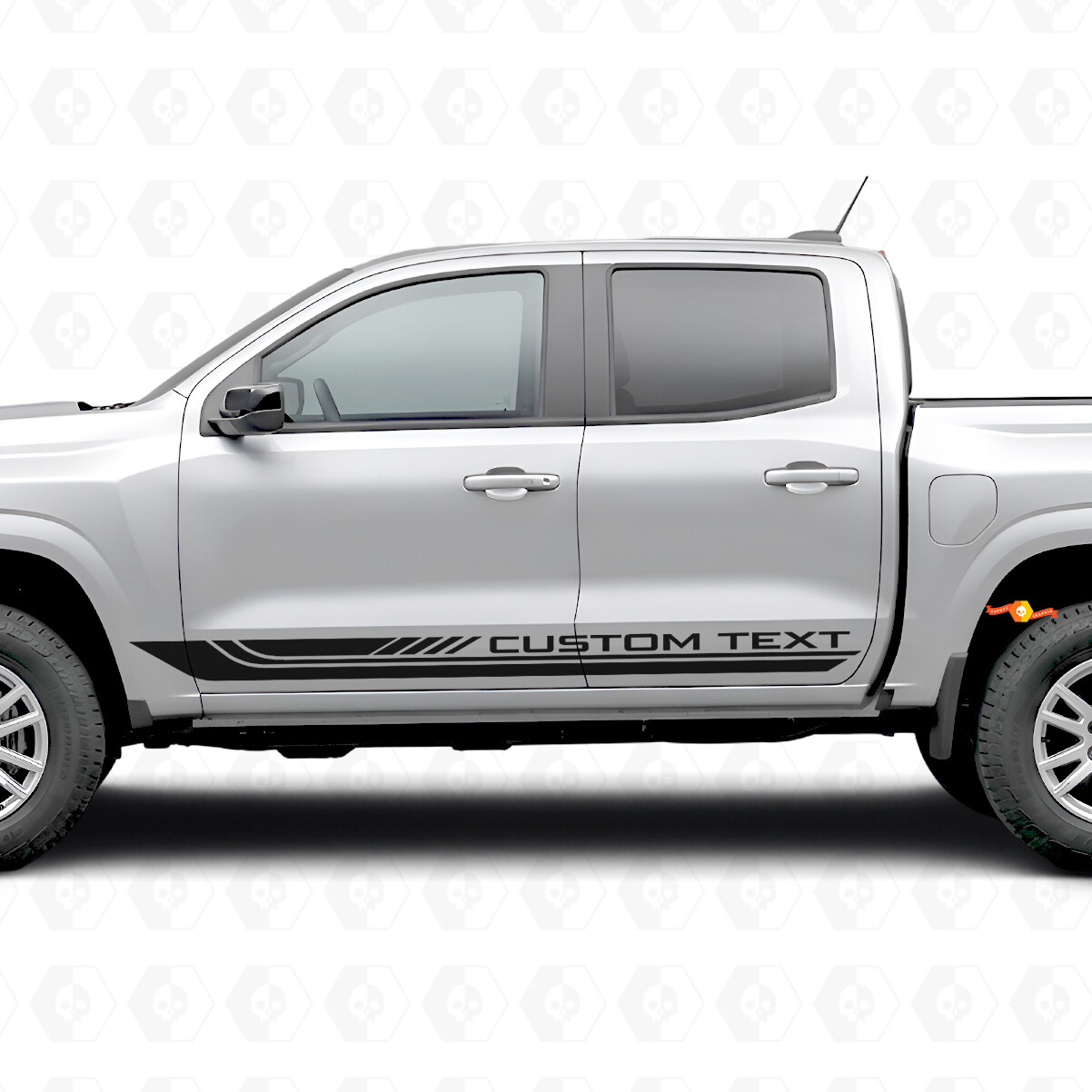 Benutzerdefinierter Text Rahmen Tür- & Schweller Vinylstreifen für Chevrolet Colorado 3. Generation 2023-2026
