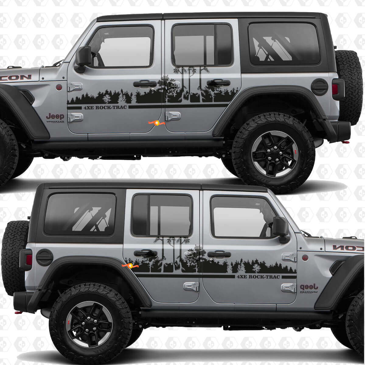 Forest Stripe Türseiten Vinylaufkleber für Jeep Wrangler