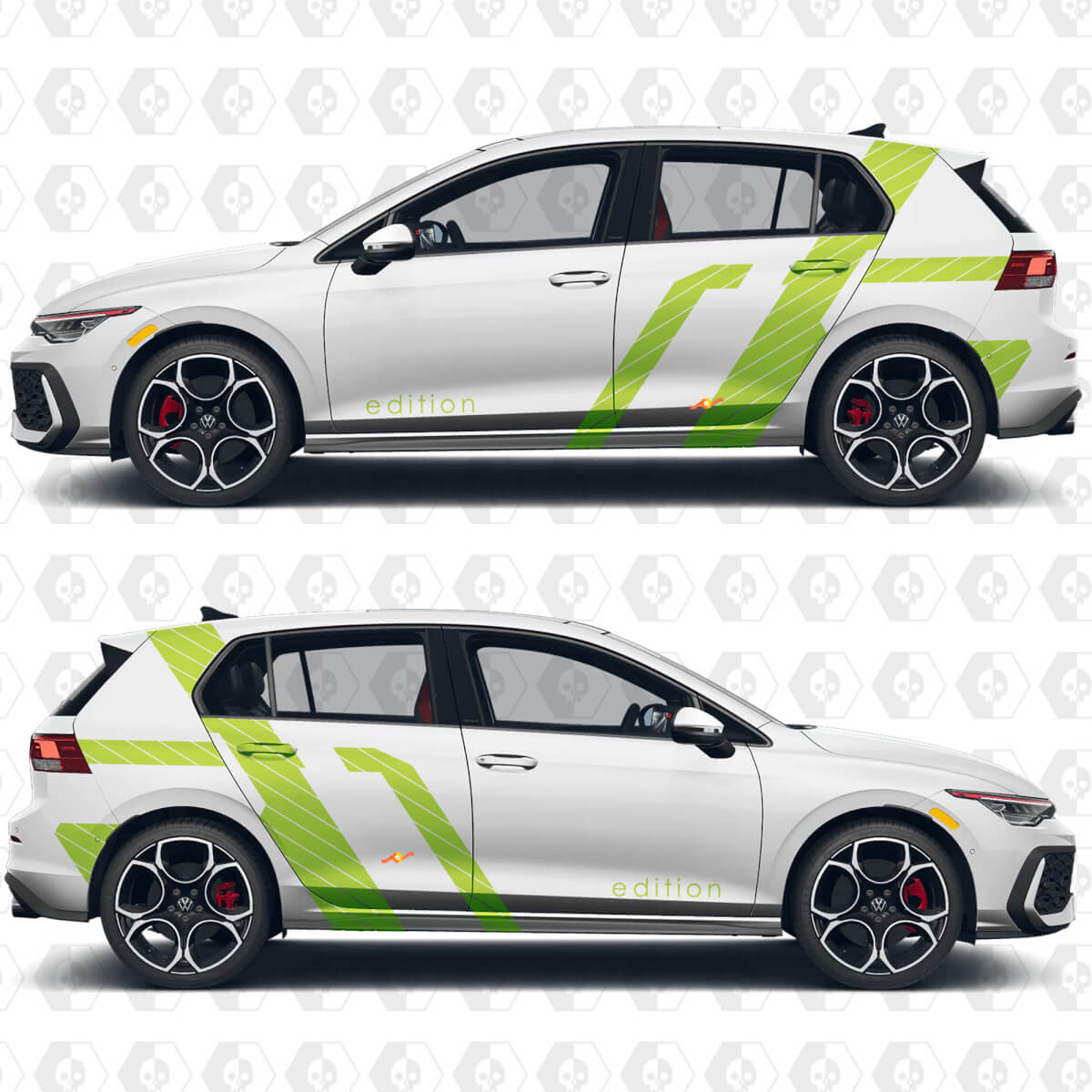 Wrap Sport Vinyl Aufkleber für Volkswagen Golf Gti
