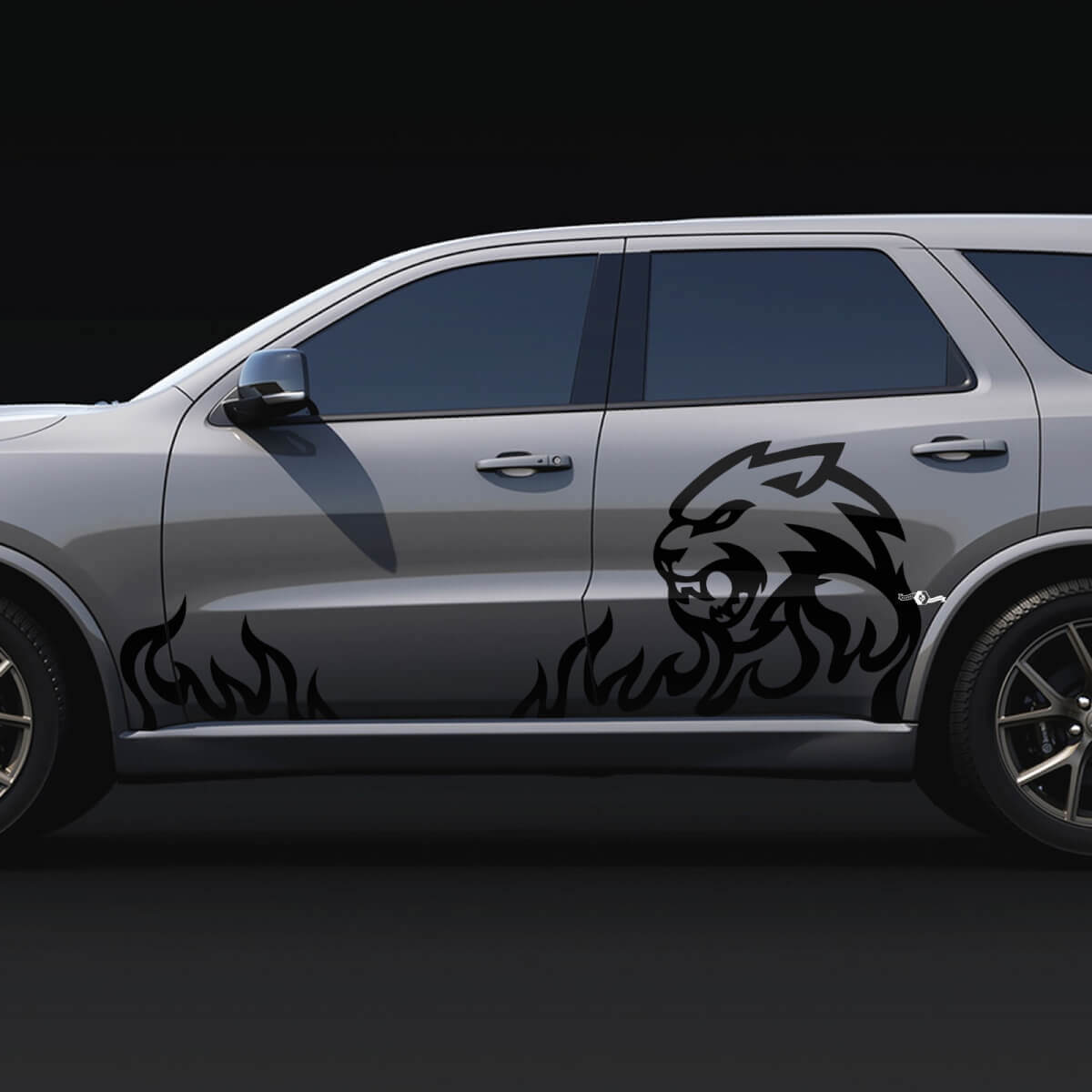 Wildcat Flame Seitentüren Decal Vinylaufkleber für Dodge Durango