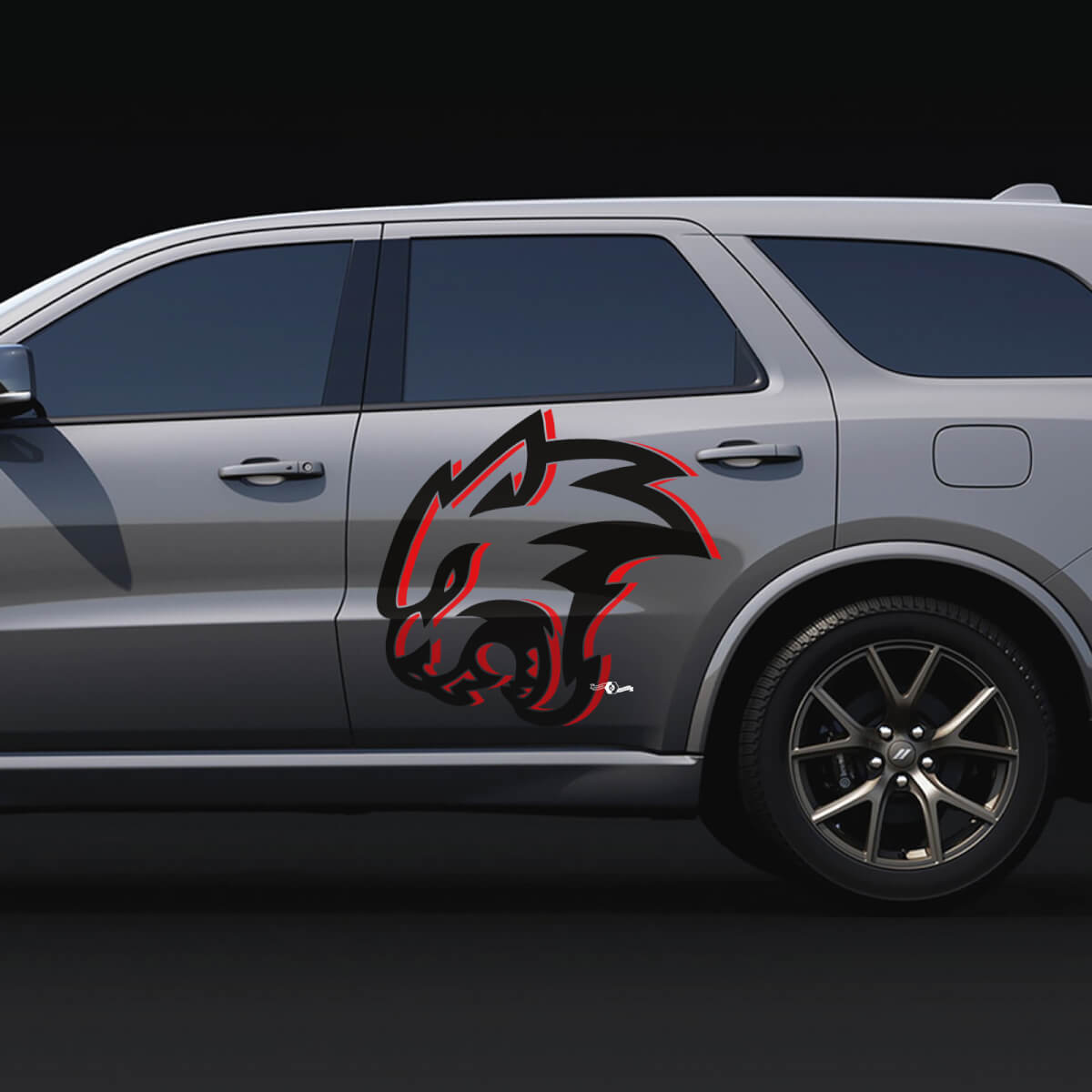 Wildcat Zwei Farben Seitentür Aufkleber Vinyl Sticker für Dodge Durango