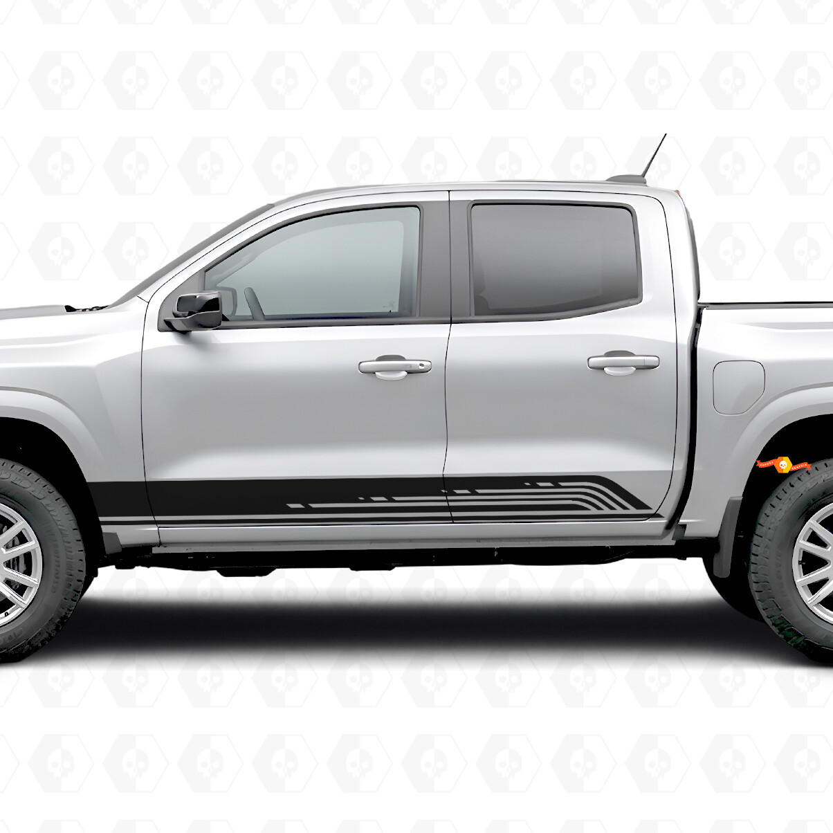 Parallele Kontur Tür- & Schweller-Vinylstreifen für Chevrolet Colorado 3. Gen 2023-2026