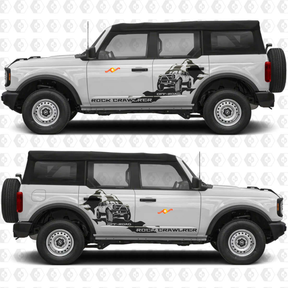 Rock Crawler Berg Seiten Türen Grafiken Vinyl Aufkleber Sticker passend für Ford Bronco