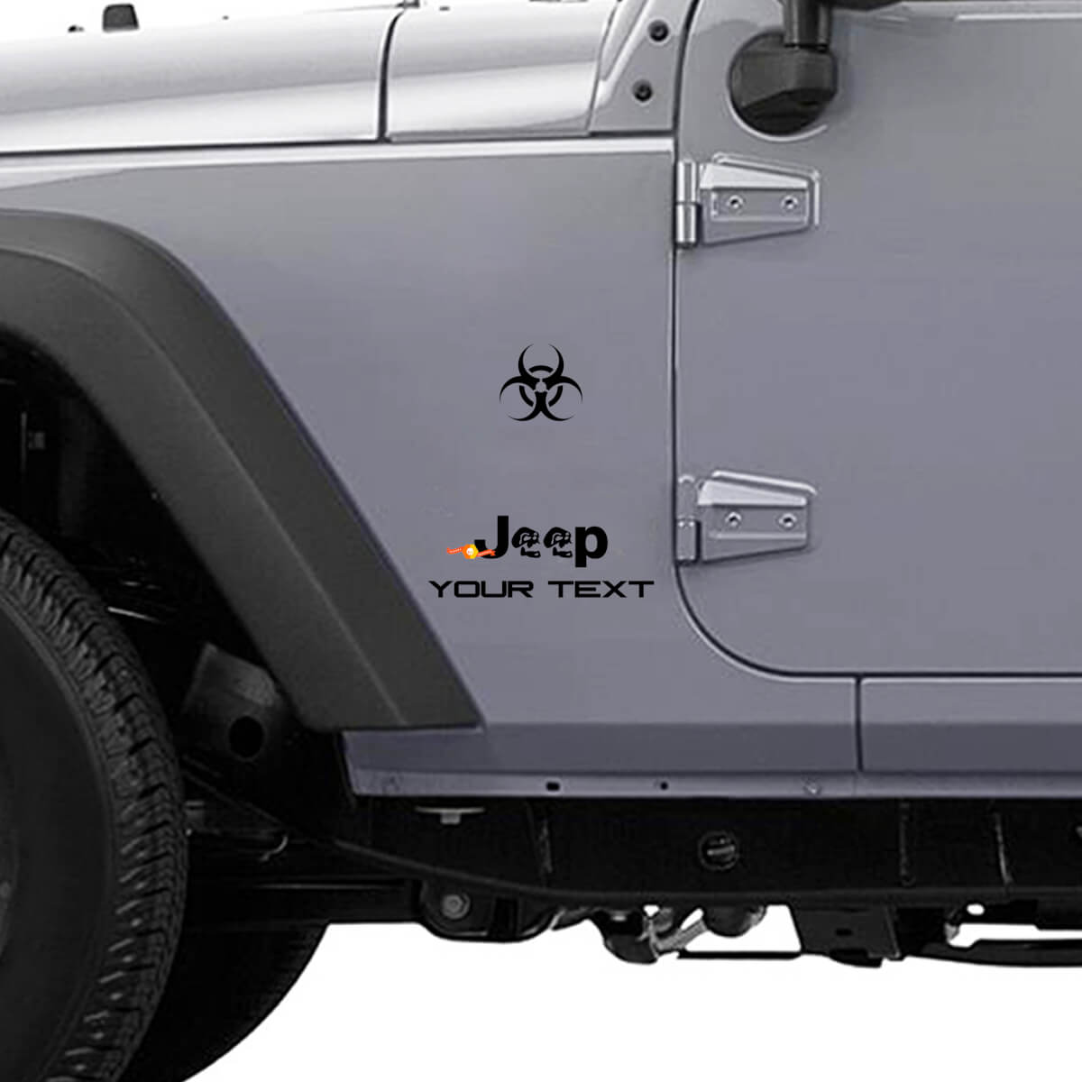 Zombie-Ausbruch-Reaktionslogo Vinyl-Aufkleber für Jeep Wrangler Rubicon