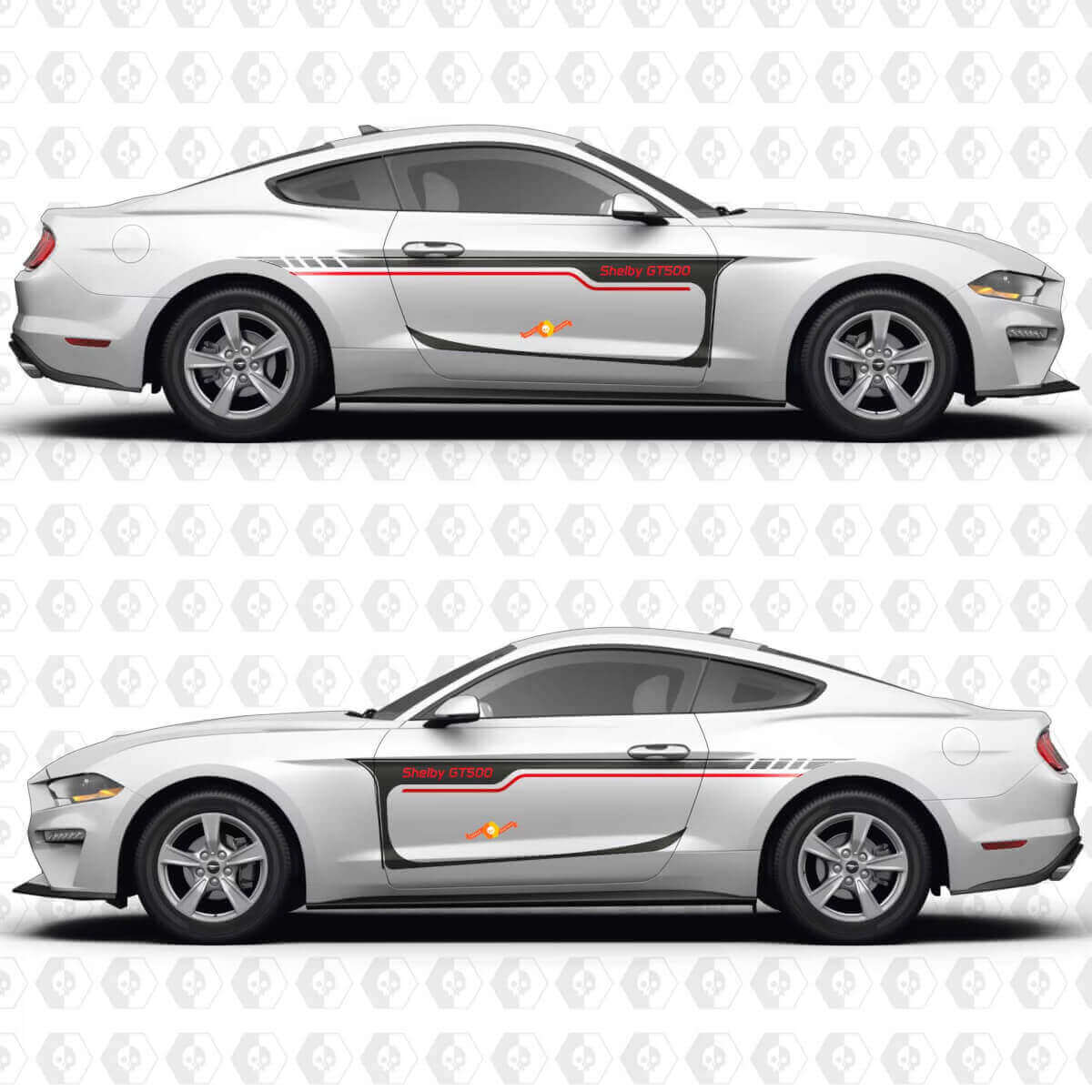 S550 Classic Muscle Car Streifen Seitentüren Vinylaufkleber Sticker für Ford Mustang