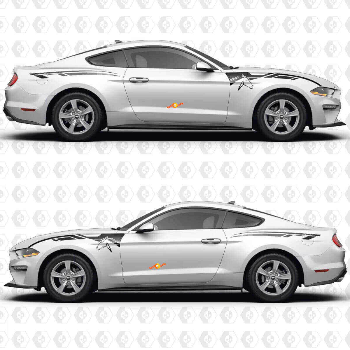 Aero Flow Kotflügel- und Viertelpfannen-Vinyl-Aufkleber-Grafiken für Musclecar Musclecarmodel