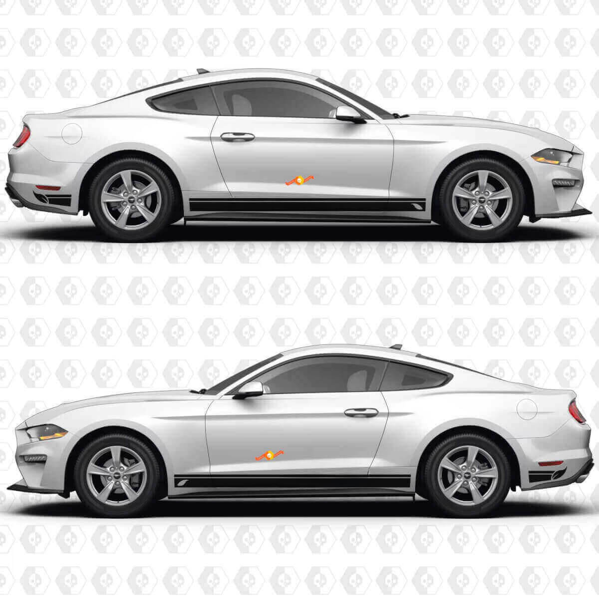 Breiter Pinstripe Seiten-Tür Vinyl Aufkleber Dekor für Musclecar Musclecarmodel