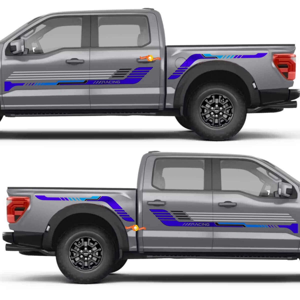 Racing Stripe Side Doors Rear Fender Vinyl Decal Sticker 2 for Ford F-150