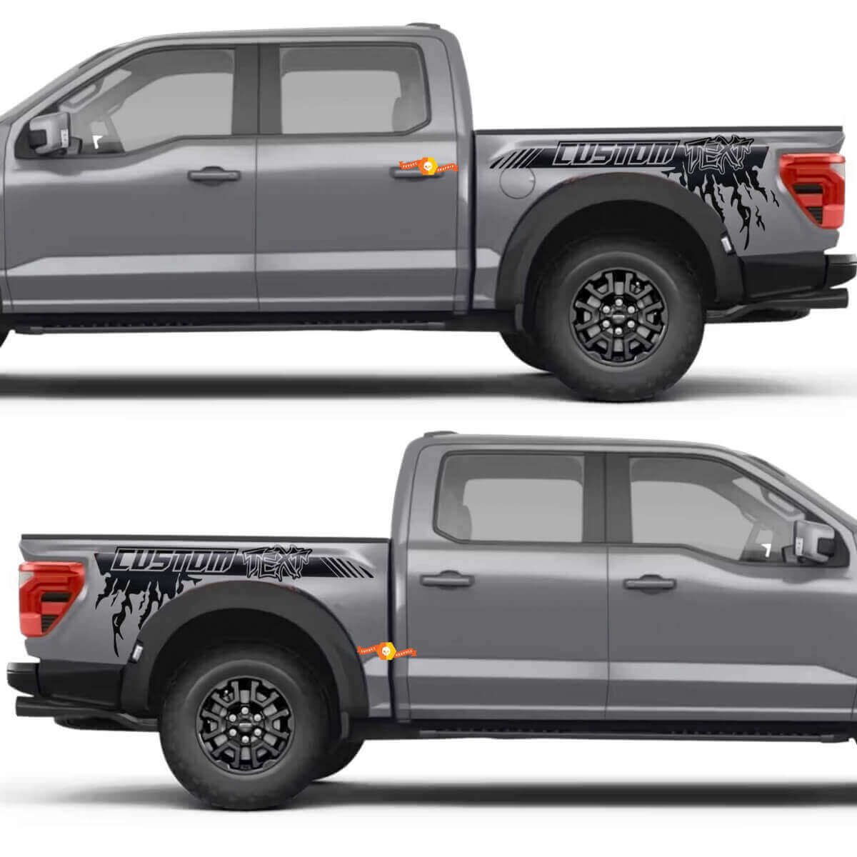 Seitlicher Streifen Heckkotflügel Spritzschutz Vinyl-Aufkleber für Musclecar truck