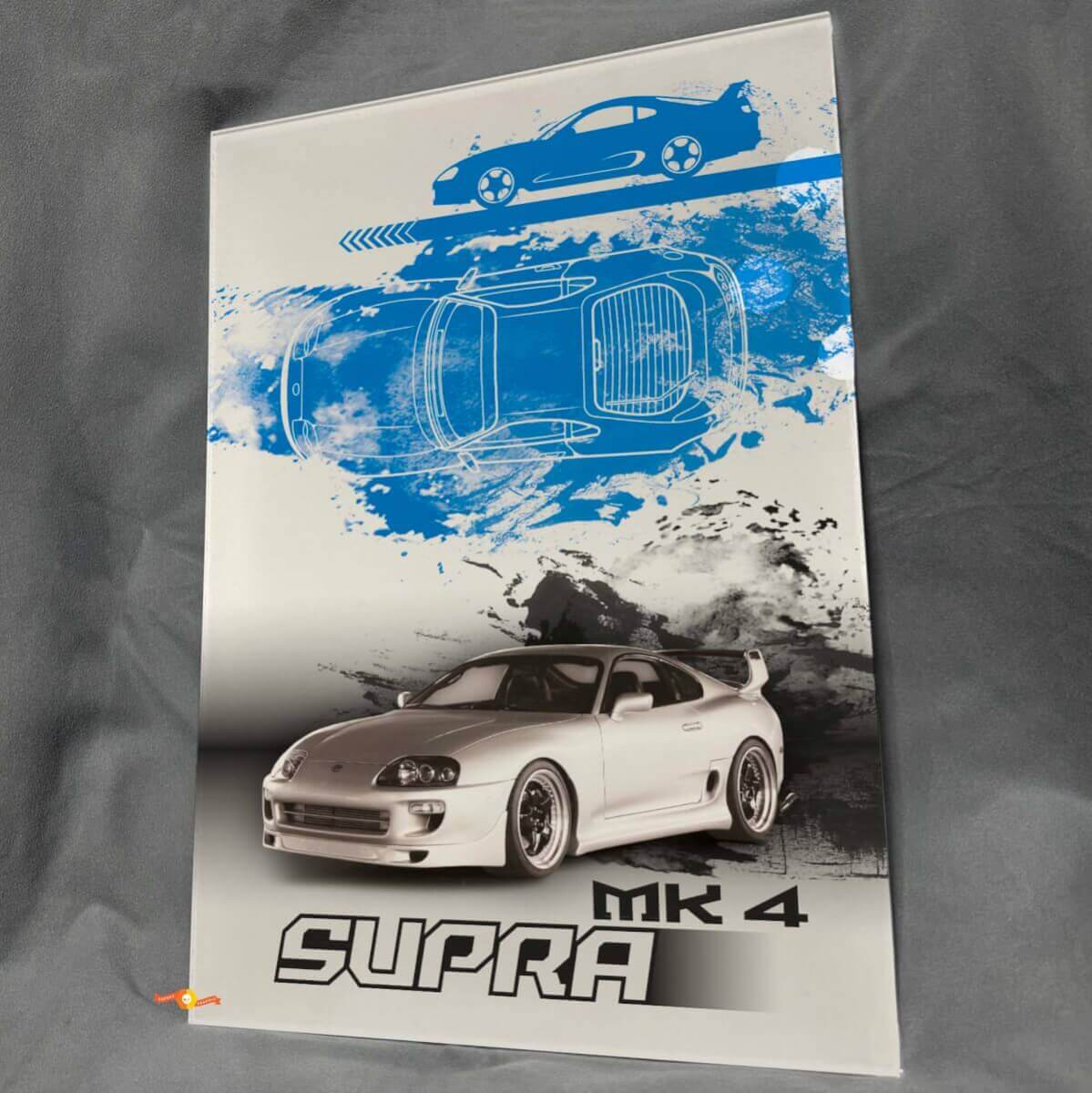 Kundenspezifisches Supra glänzendes Acryl-Garagenwandkunst-Panel für Toyota Supra Fans