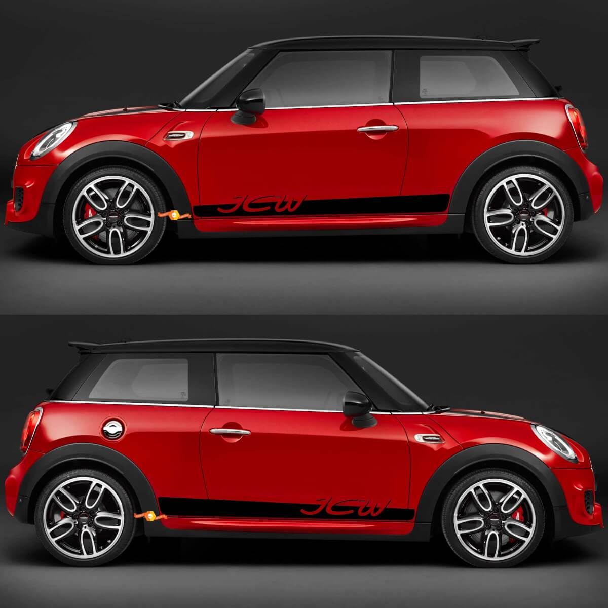 JCW Seitentür-Streifen Grafikaufkleber Aufkleber für Mini Cooper F56