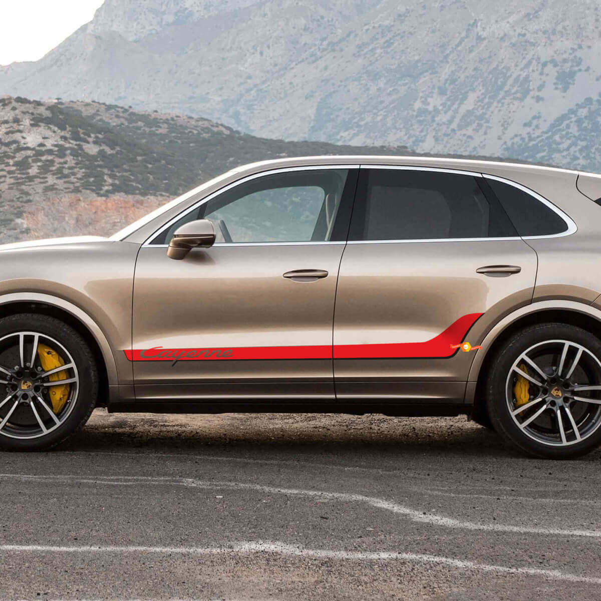 Cayenne Schriftzug Streifen Tür Seitenaufkleber Für Porsche Cayenne