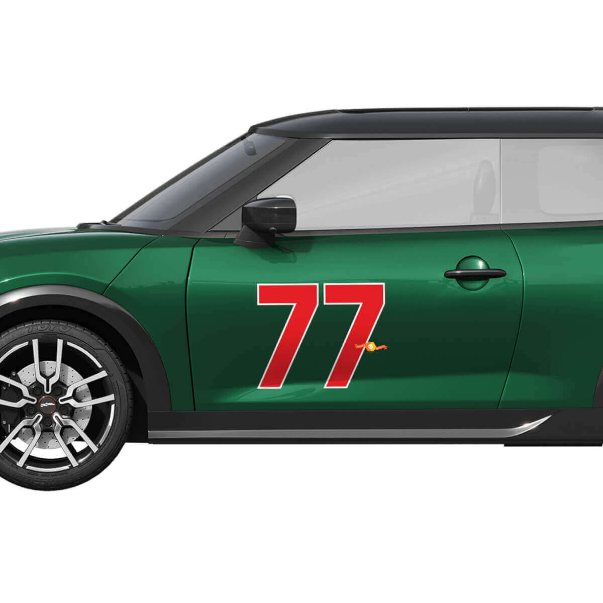 77 Logo Racing Grafik Seiten Tür Vinyl Aufkleber Decal für Mini Cooper S