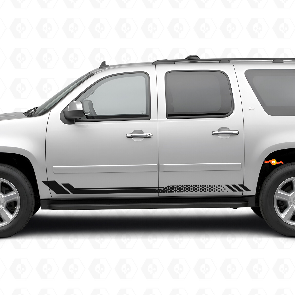 Waben-Tür- & Schwellerstreifen aus Vinyl für Chevrolet Suburban GMT900 2007-2014
