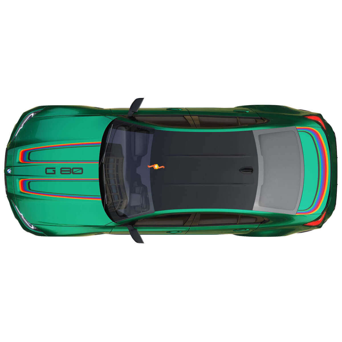 M Performance Motorhauben- und Kofferraumstreifen Vinyl-Aufkleber 2 für BMW M3 G80