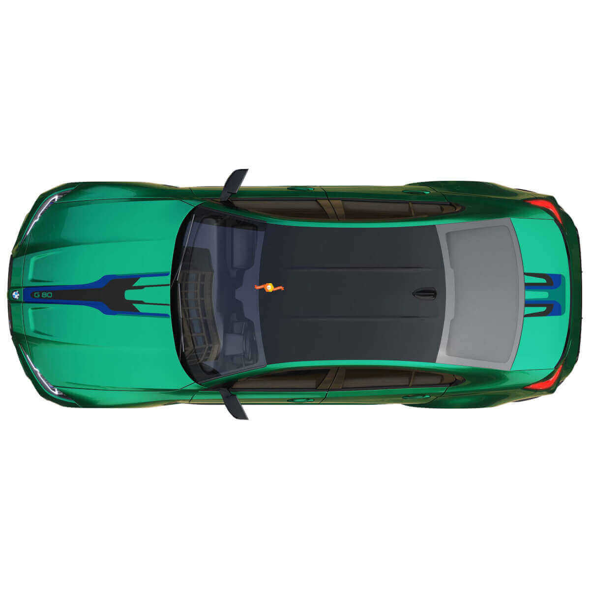 M Performance Abstract Grafik Motorhaube Kofferraum Streifen Vinyl Aufkleber für BMW M3 G80