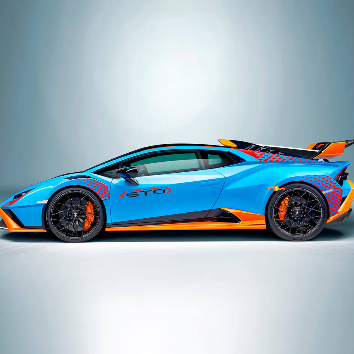 Karierte Racing-Tür-Front Kotflügel Vinyl-Aufkleber Sticker für Lamborghini Huracan STO
