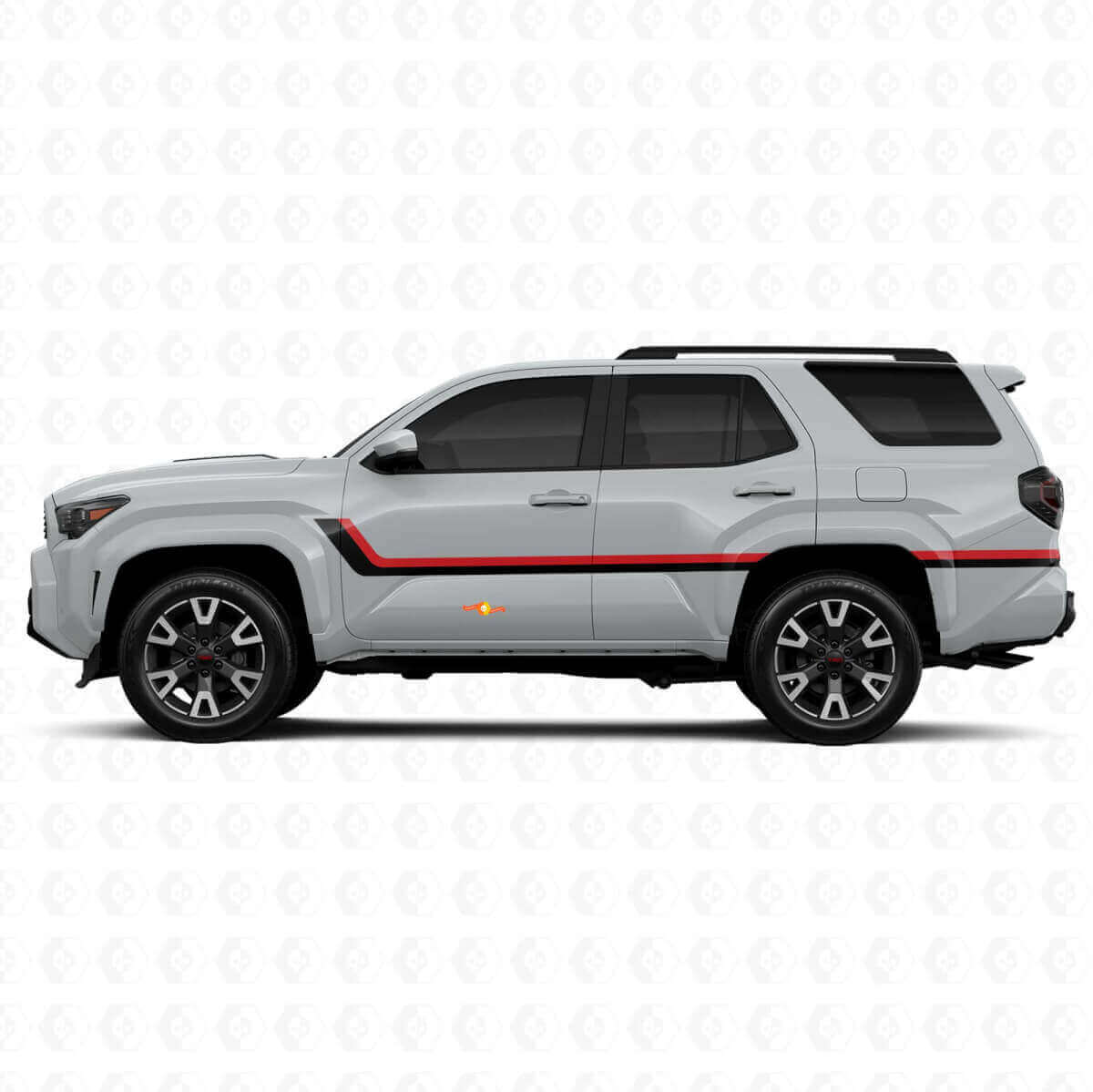 Twin Stripes Türseiten-Vinylaufkleber Decal für Toyota 4Runner 6. Generation