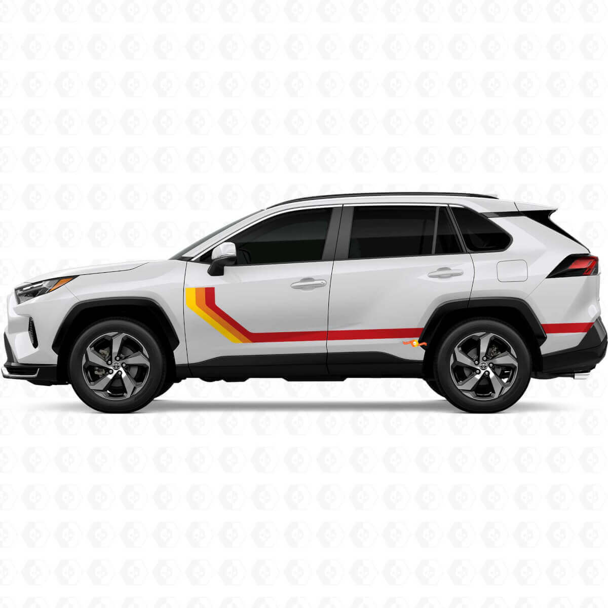 Haritage Vintage Seitenstreifen Vinylaufkleber decal für Toyota RAV4 2025