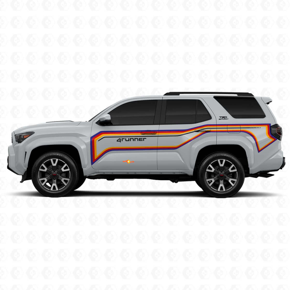 Geschlossene Spuren Rennstrecken-Stil Türseiten Vinylaufkleber Decal für Toyota 4Runner